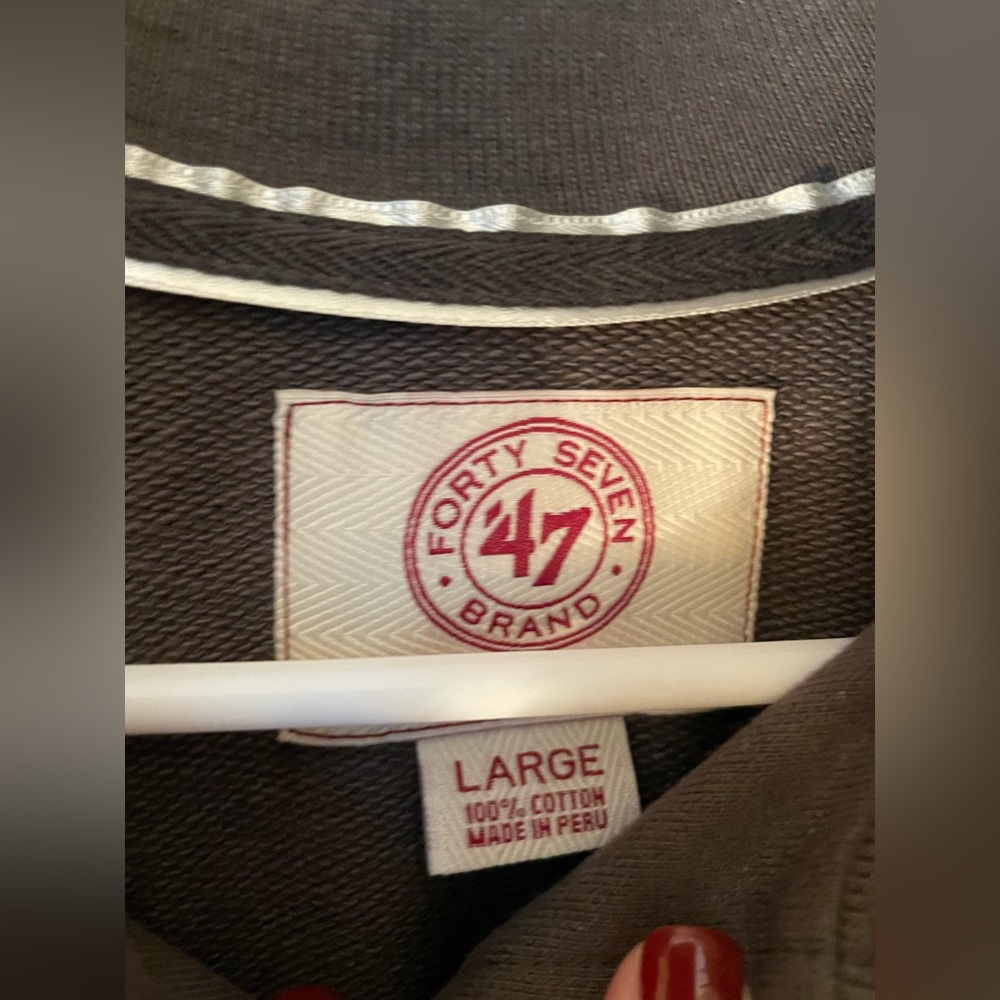 Arkansas Grey 1/3 Zip Sweatshirt Size Large - Picture 3 of 4